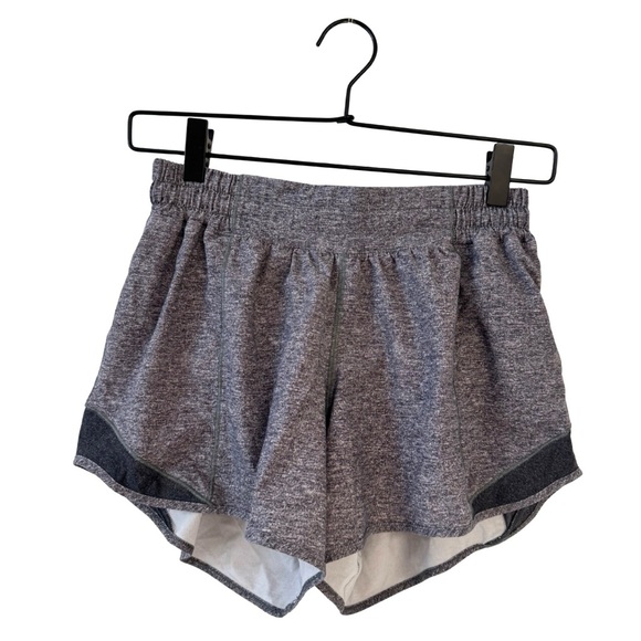 lululemon athletica Pants - Lululemon 6 Hotty Hot Lined 4" Shorts Heather Lux Multi Black Run Running Casual